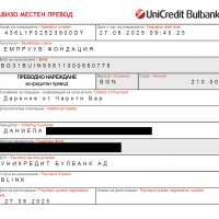 Дарение на проект “Emprove” – 210лв